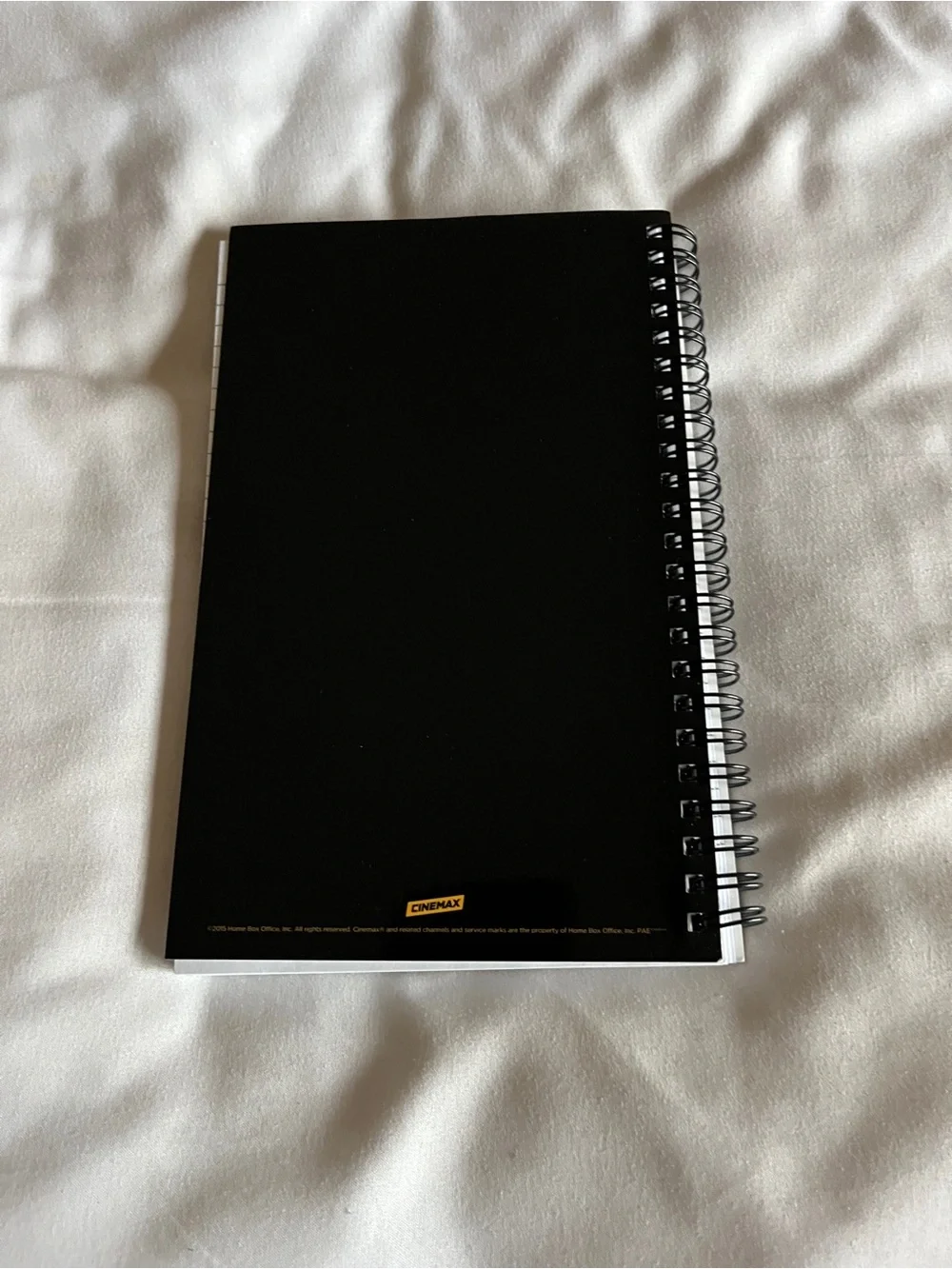 Cinemax Black Spiral Lined Notebook HBO Promo 8.5x5
